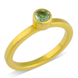 Faceted Olive Tourmaline Nesting Ring - 2022-R-034