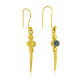 The Philippe Spencer Fancy Color Sapphires Wrapped in 22K Gold with 20K Hoop Earrings
