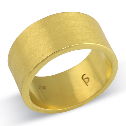 20K Gold Wide Band Ring 3/4 – Archeo Gallery Key West