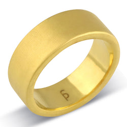 20K Gold Wide Band Ring 8 3/4