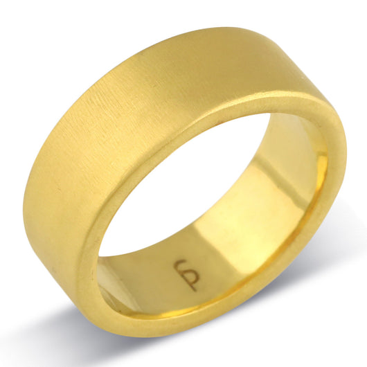 20K Gold Wide Band Ring 8 3/4