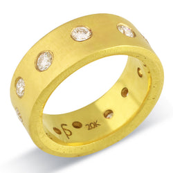 20K Gold 12-Diamond Band 6 1/4