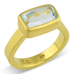 Fine Cushion Cut Aquamarine Statement Ring 6