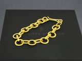 Round Link Solid 22K Gold Bracelet - 2022-B-007