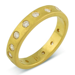 20K Gold Band with 13 Diamonds 2022-R-066