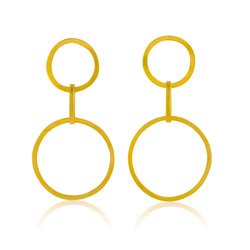 2-Hoop Gold Earrings - 2023-E-026