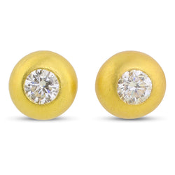 20K Gold Drop Diamond Studs