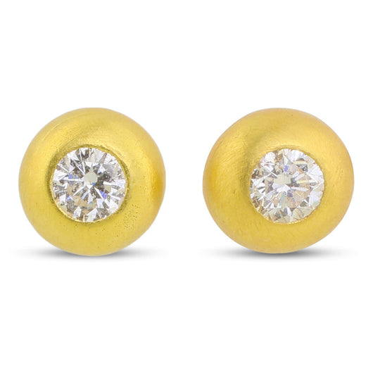 20K Gold Drop Diamond Studs