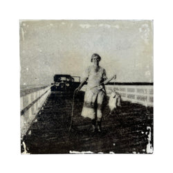 'Bridge Fishing' Encaustic