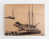Historic Key West Wood Print 16x20 - Pier & Tall Ship