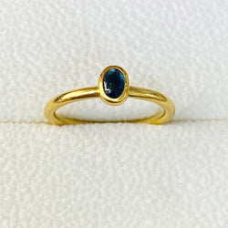 Philippe Spencer Blue Oval Fancy Sapphire Cabochon