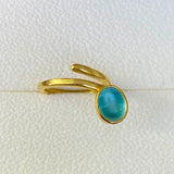 The Philippe Spencer Floating Aquamarine Cabachon Ring