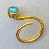 The Philippe Spencer Floating Aquamarine Cabachon Ring