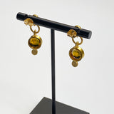 The Philippe Spencer Gold Citrine Earrings with Near Colorless Diamond Drops