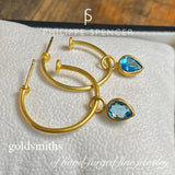 Faceted Blue Topaz Charms