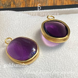 Oval Amethyst Charms