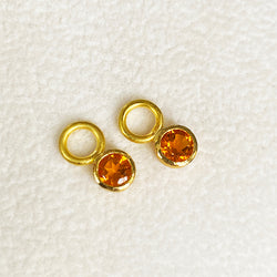 Faceted Gold Citrine Charms