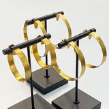 Hand-Forged and Hammered TRADITIONAL WIDTH Hoop Earrings - 1.5 inch [2nd Generation]
