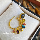 Faceted Blue Topaz Charms