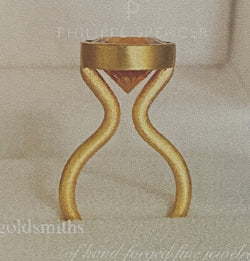 Backless Faceted Gold Citrine Statement Ring